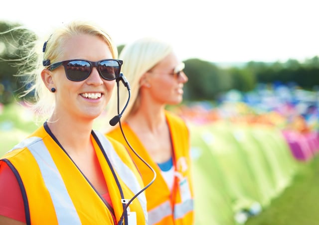 Volunteer at festival